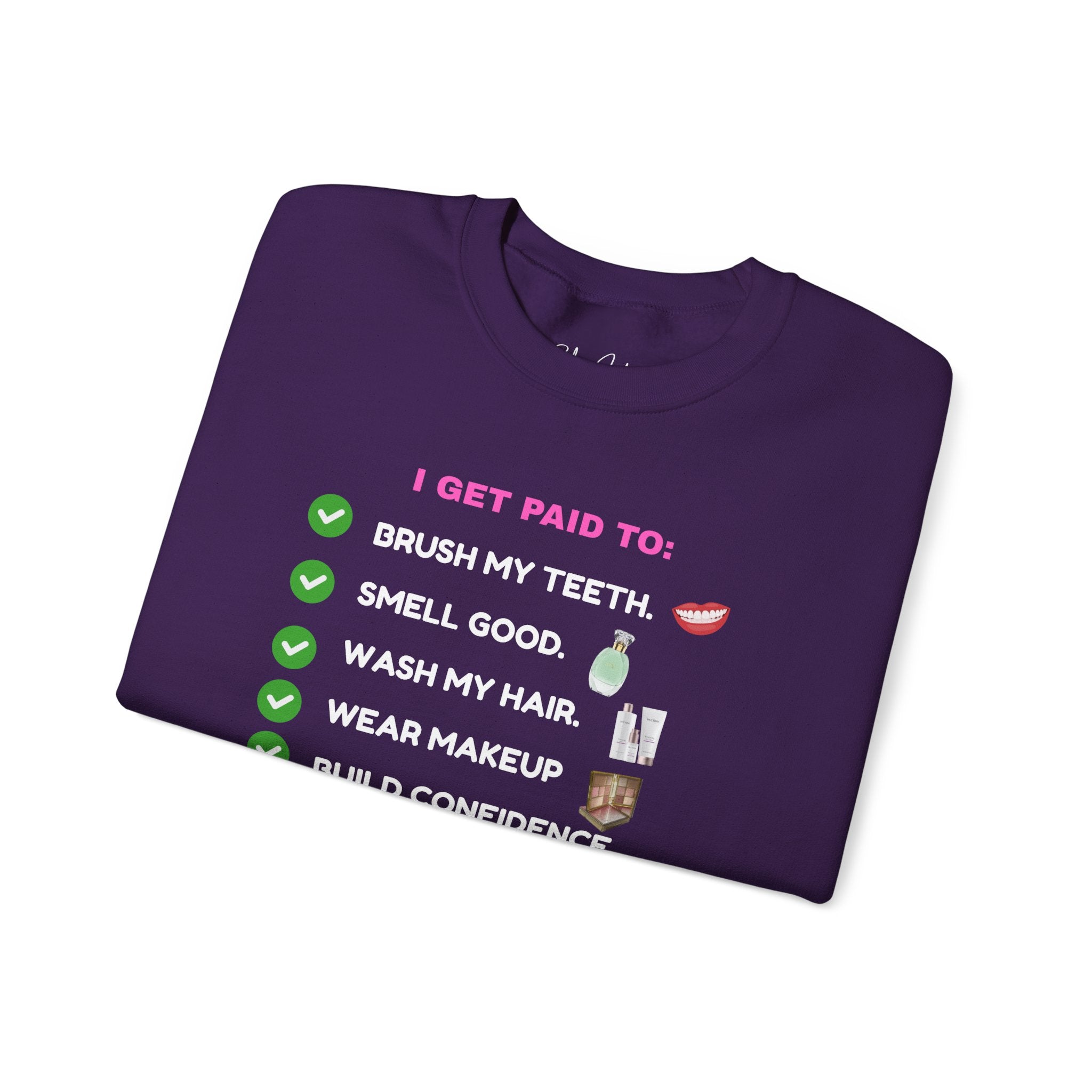 Do you get paid to... White Font Unisex Heavy Blend™ Crewneck Sweatshirt