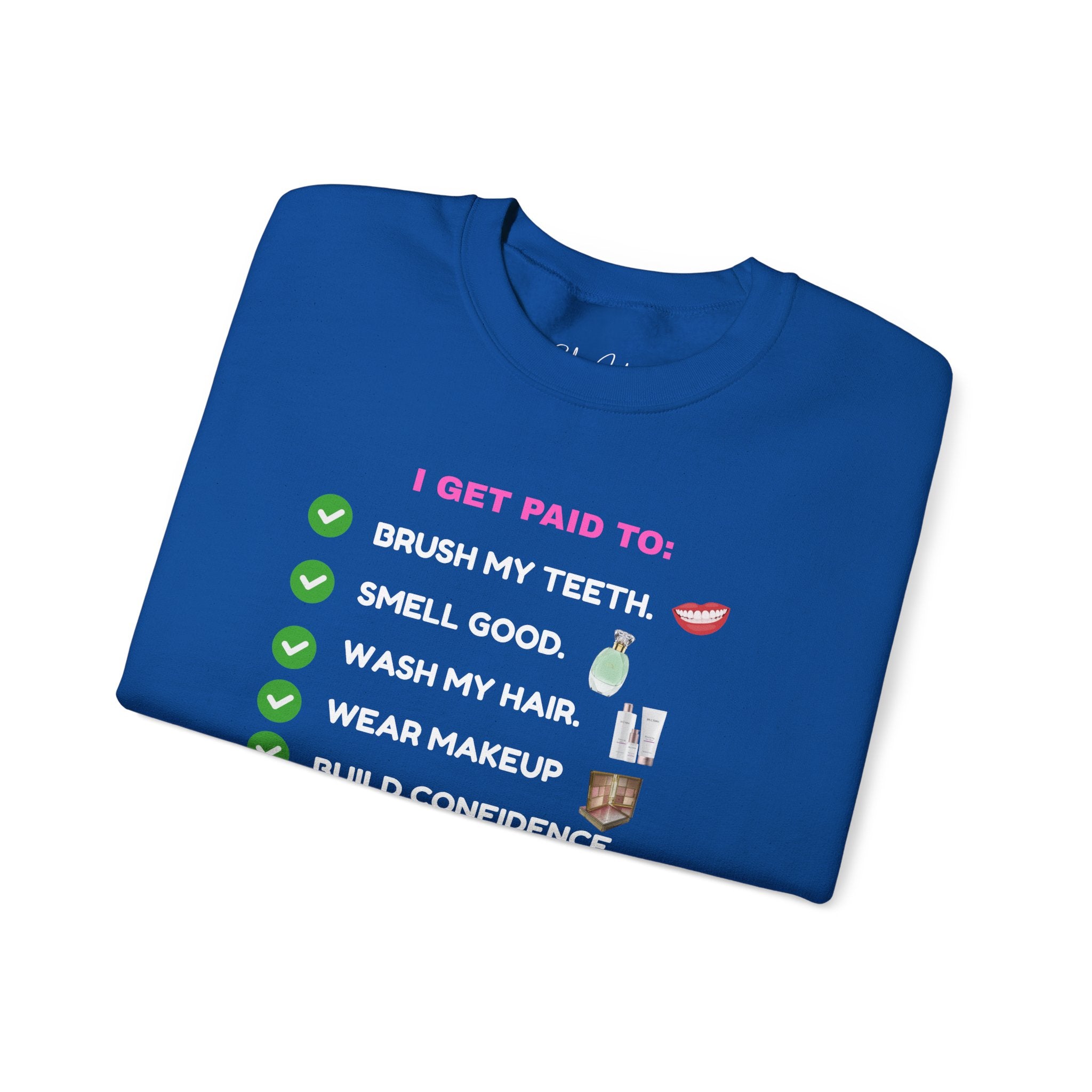 Do you get paid to... White Font Unisex Heavy Blend™ Crewneck Sweatshirt