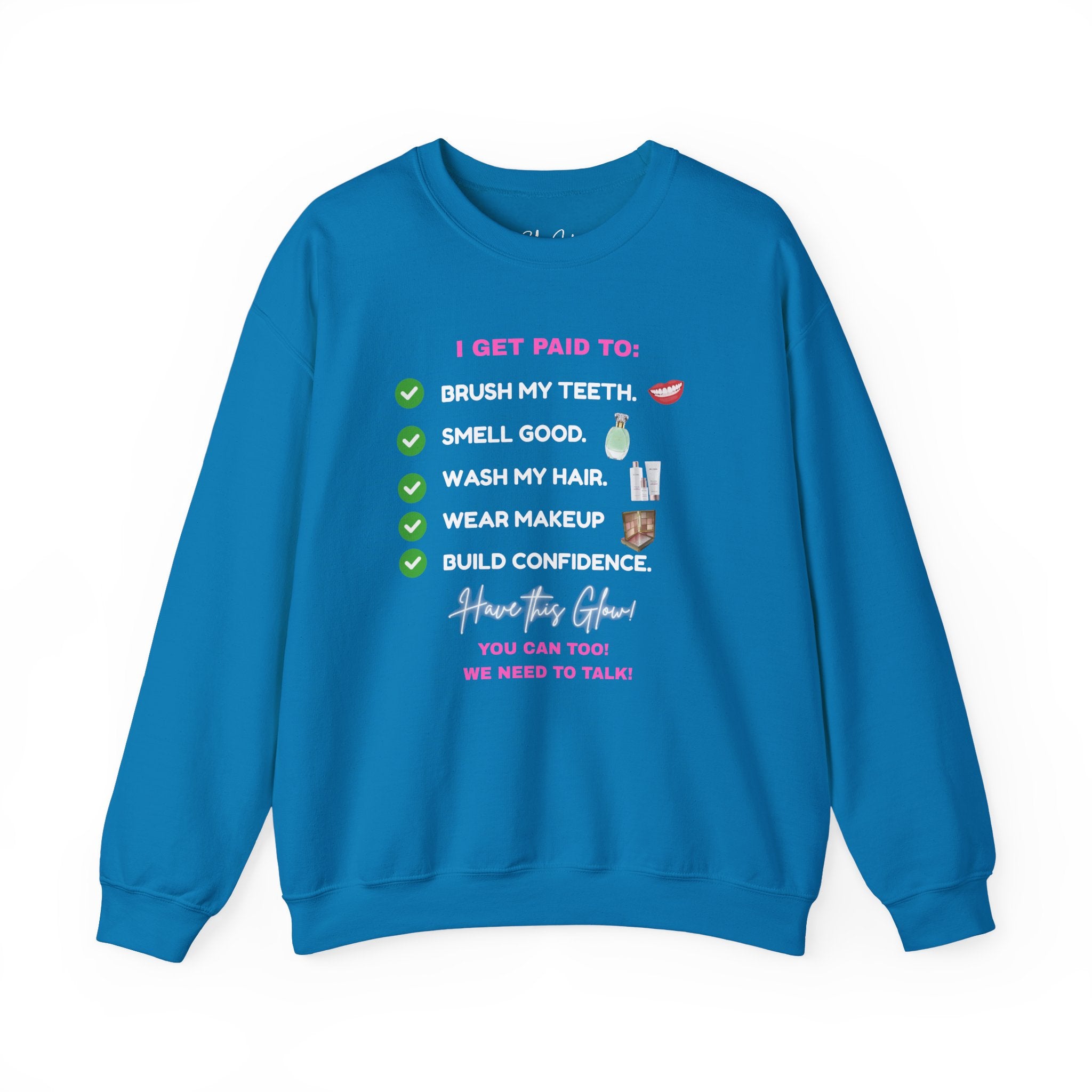 Do you get paid to... White Font Unisex Heavy Blend™ Crewneck Sweatshirt