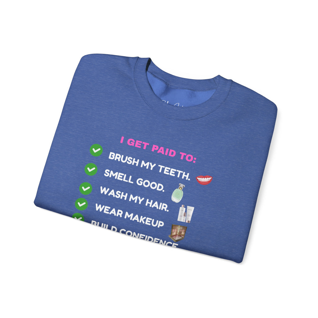 Do you get paid to... White Font Unisex Heavy Blend™ Crewneck Sweatshirt