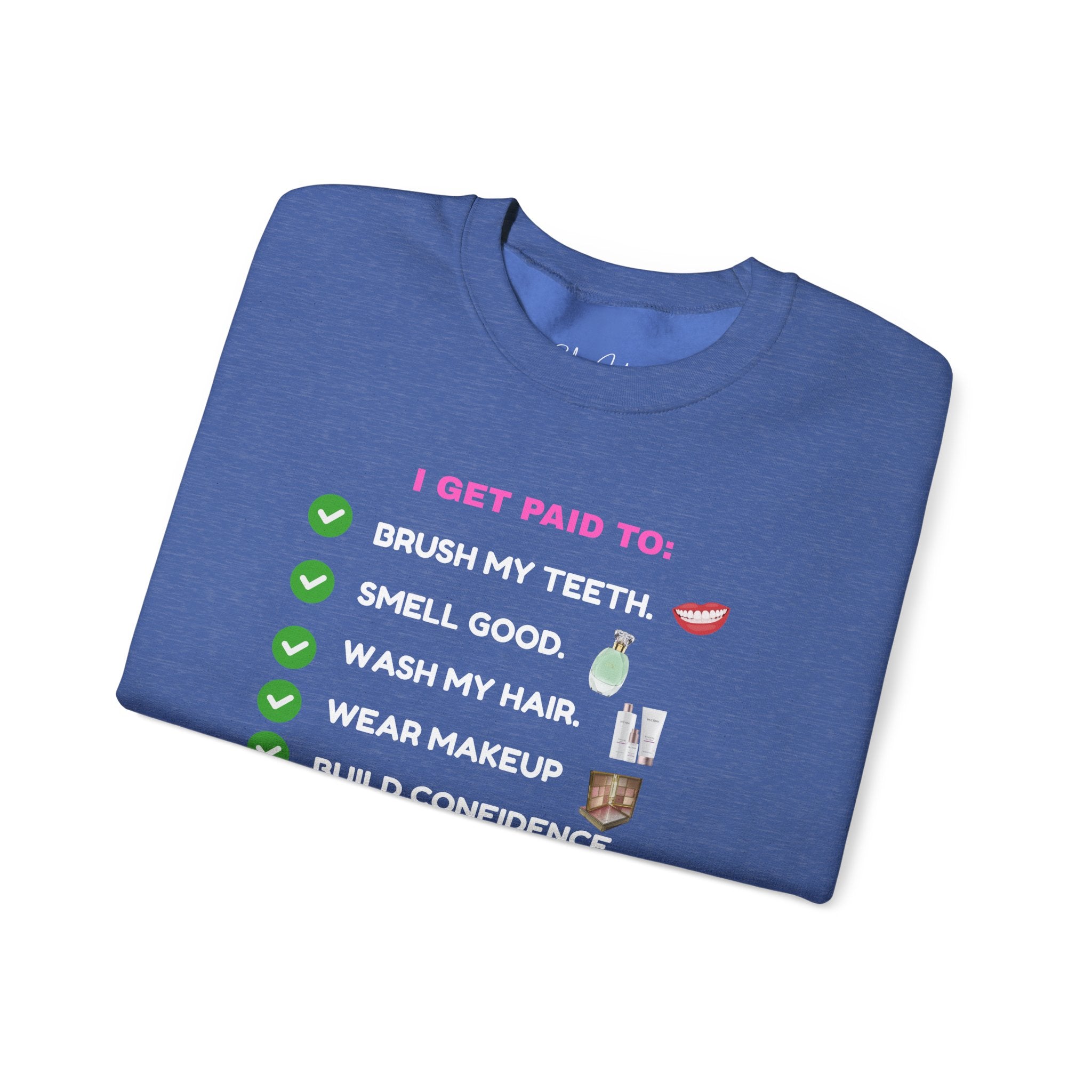 Do you get paid to... White Font Unisex Heavy Blend™ Crewneck Sweatshirt