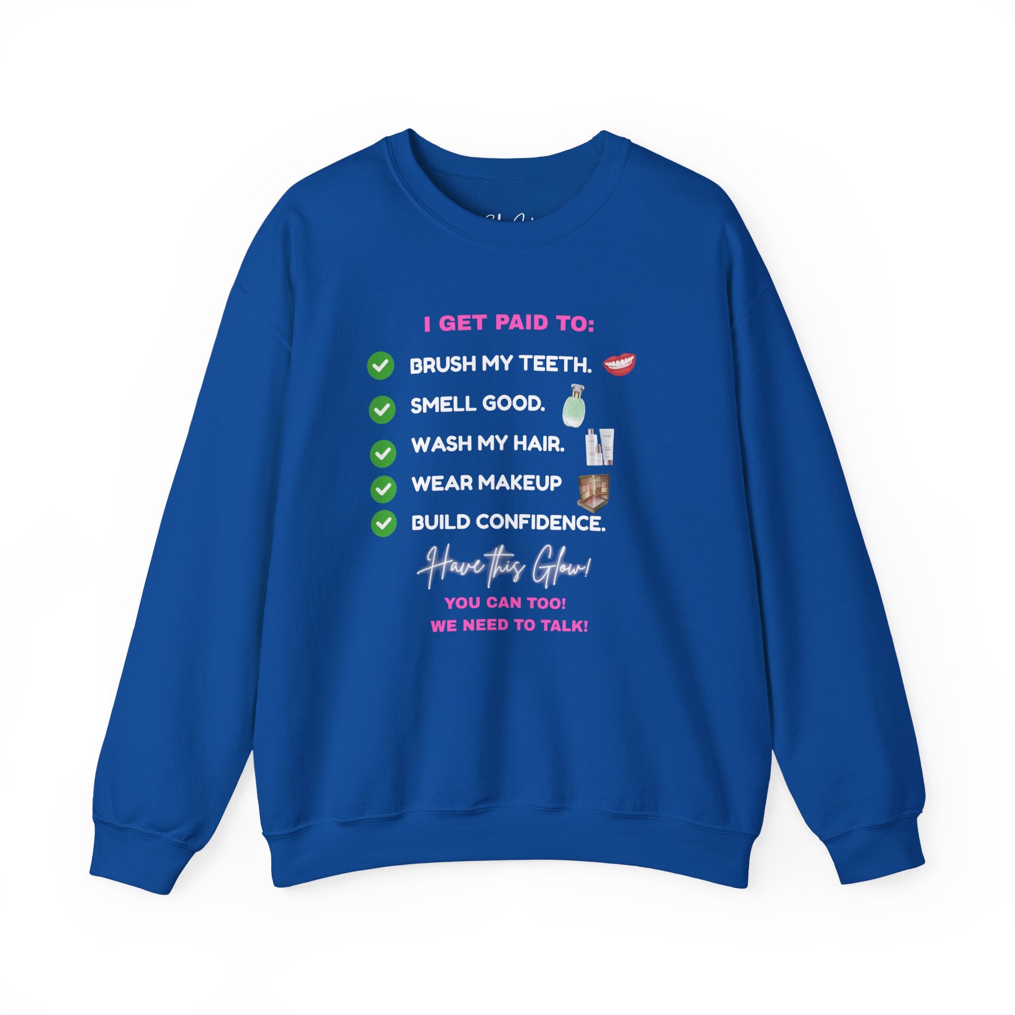 Do you get paid to... White Font Unisex Heavy Blend™ Crewneck Sweatshirt
