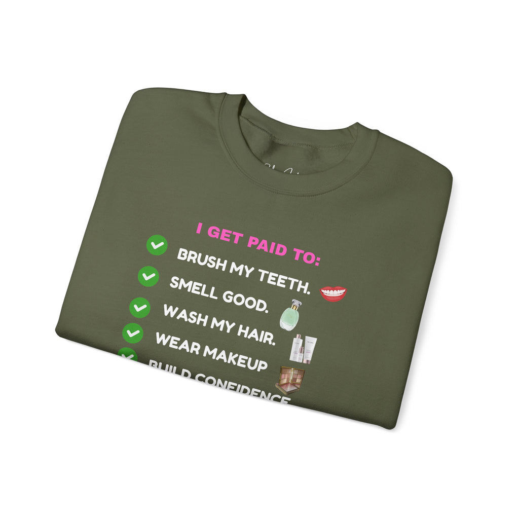 Do you get paid to... White Font Unisex Heavy Blend™ Crewneck Sweatshirt