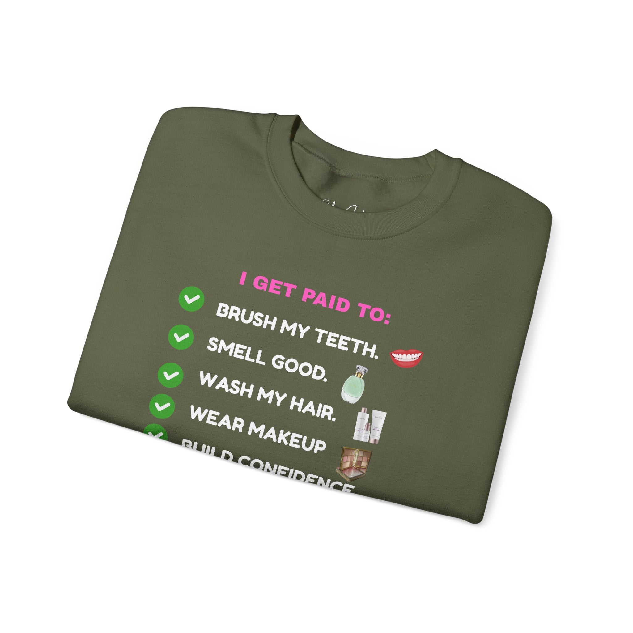 Do you get paid to... White Font Unisex Heavy Blend™ Crewneck Sweatshirt