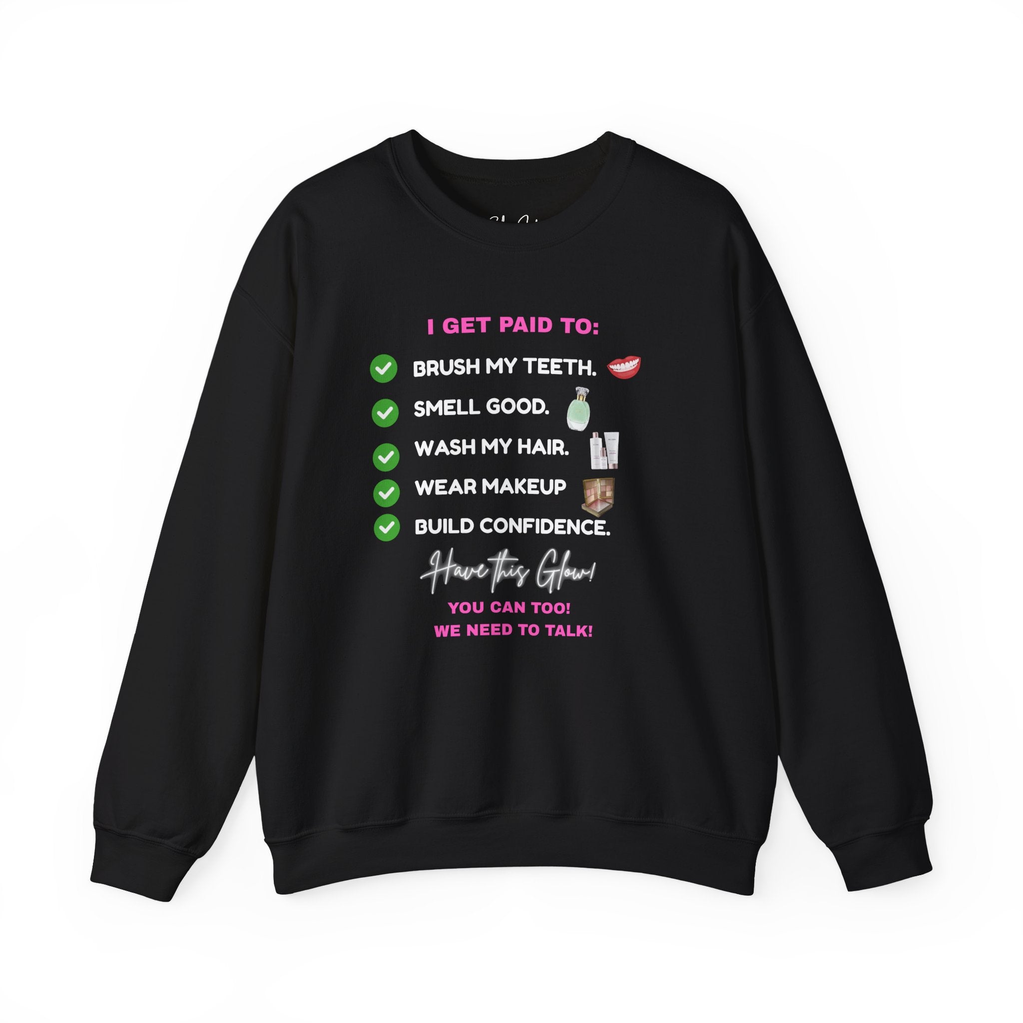 Do you get paid to... White Font Unisex Heavy Blend™ Crewneck Sweatshirt