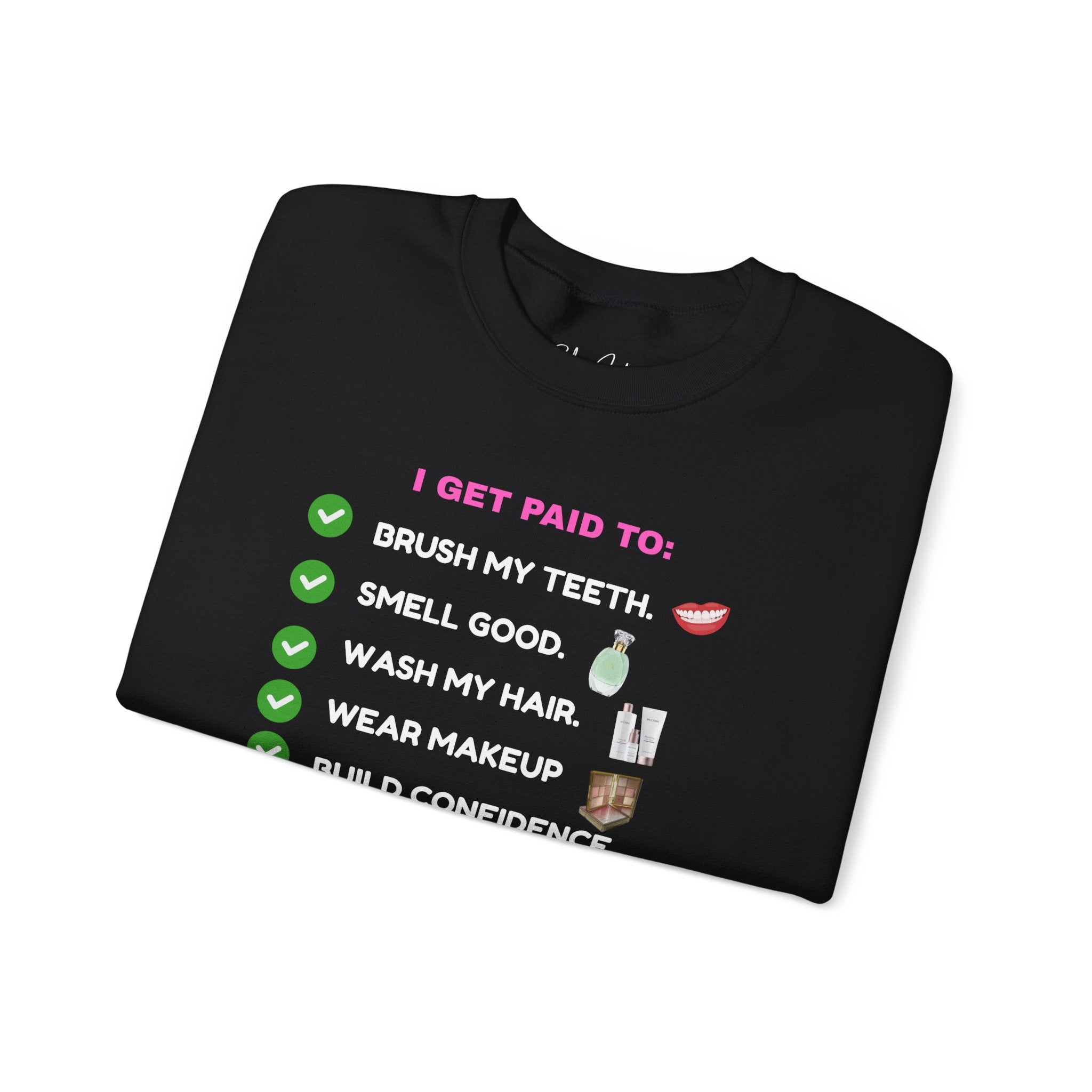 Do you get paid to... White Font Unisex Heavy Blend™ Crewneck Sweatshirt
