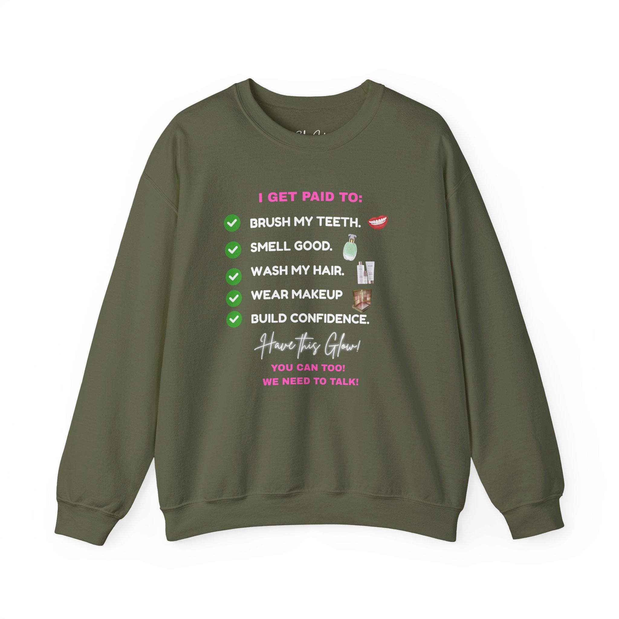 Do you get paid to... White Font Unisex Heavy Blend™ Crewneck Sweatshirt
