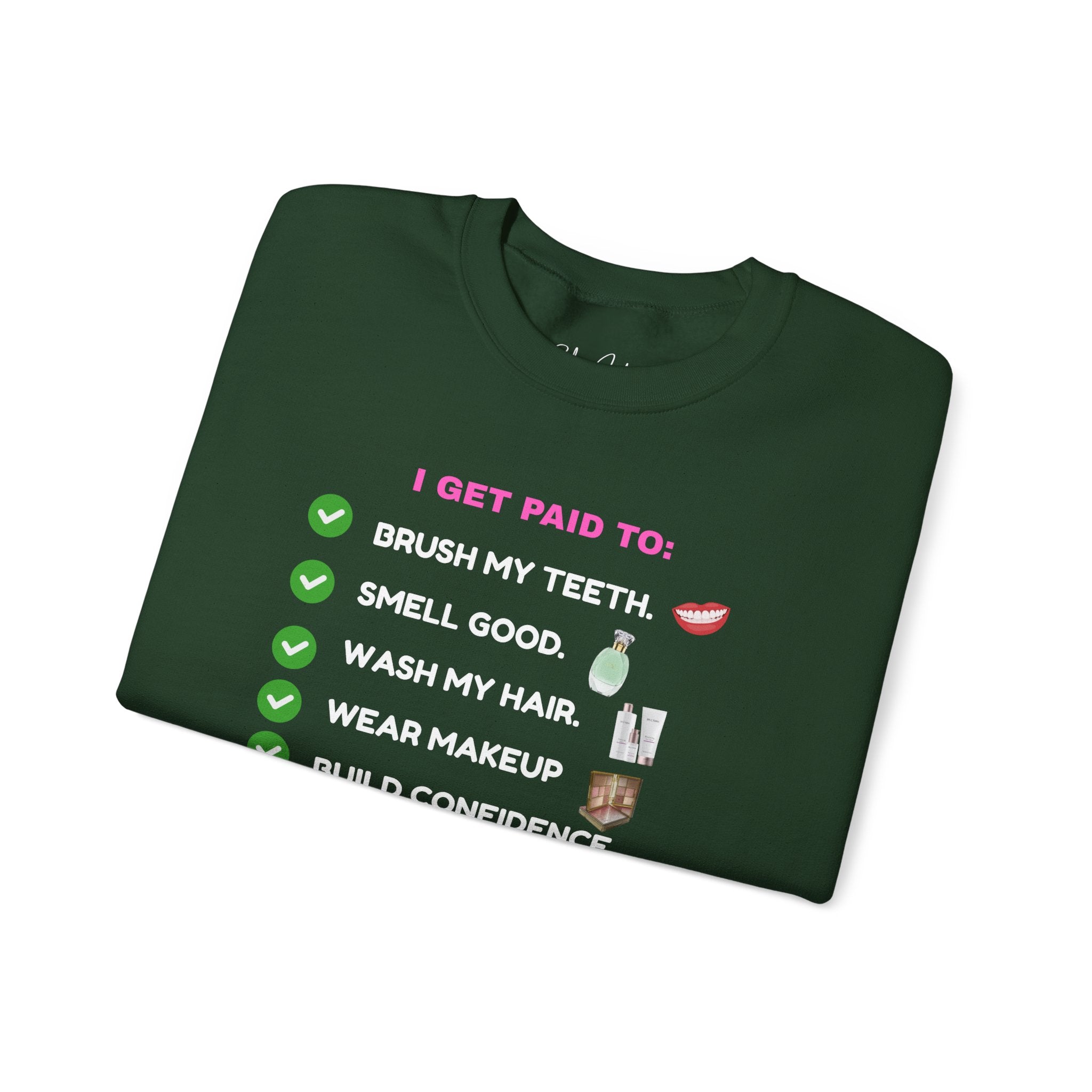 Do you get paid to... White Font Unisex Heavy Blend™ Crewneck Sweatshirt
