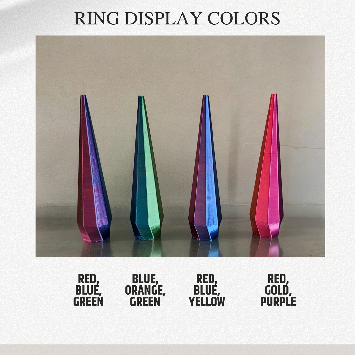 Ring Holder Cone Display Stand - Custom 3D Printed