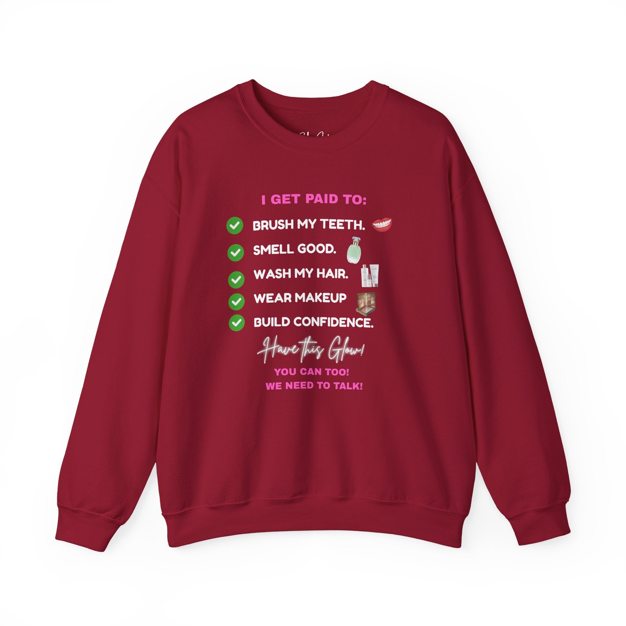 Do you get paid to... White Font Unisex Heavy Blend™ Crewneck Sweatshirt