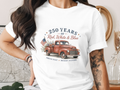250 Years Americana Legacy Truck T-Shirt - 4th of July Vintage Tee