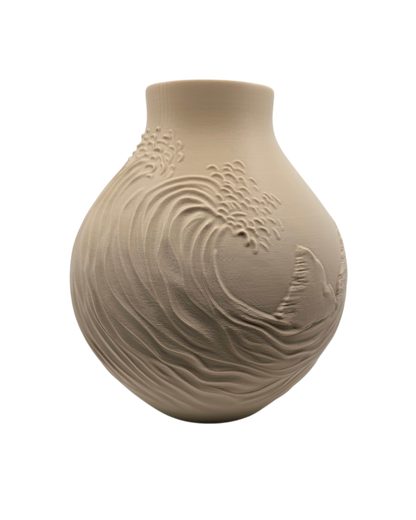 Tidal Elegance - Unique Decorative Vase for Home Decor - 3D Print Centerpiece- Used for Faux, Dried and Preserved Flowers & Plants