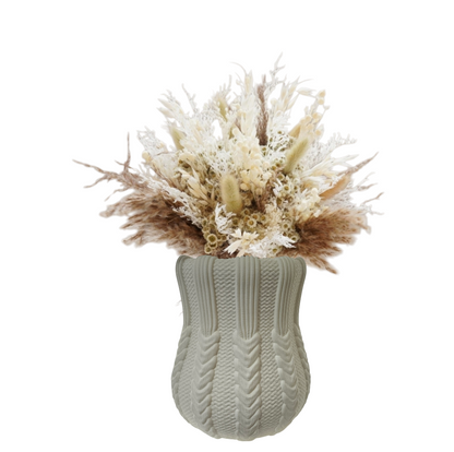 Cozy Knit Sweater - Unique Decorative Vase for Home Decor - 3D Print Centerpiece- Used for Faux, Dried and Preserved Flowers & Plants