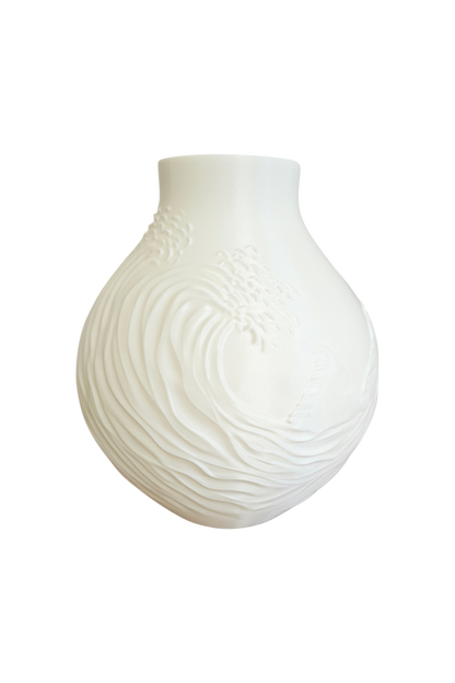 Tidal Elegance - Unique Decorative Vase for Home Decor - 3D Print Centerpiece- Used for Faux, Dried and Preserved Flowers & Plants