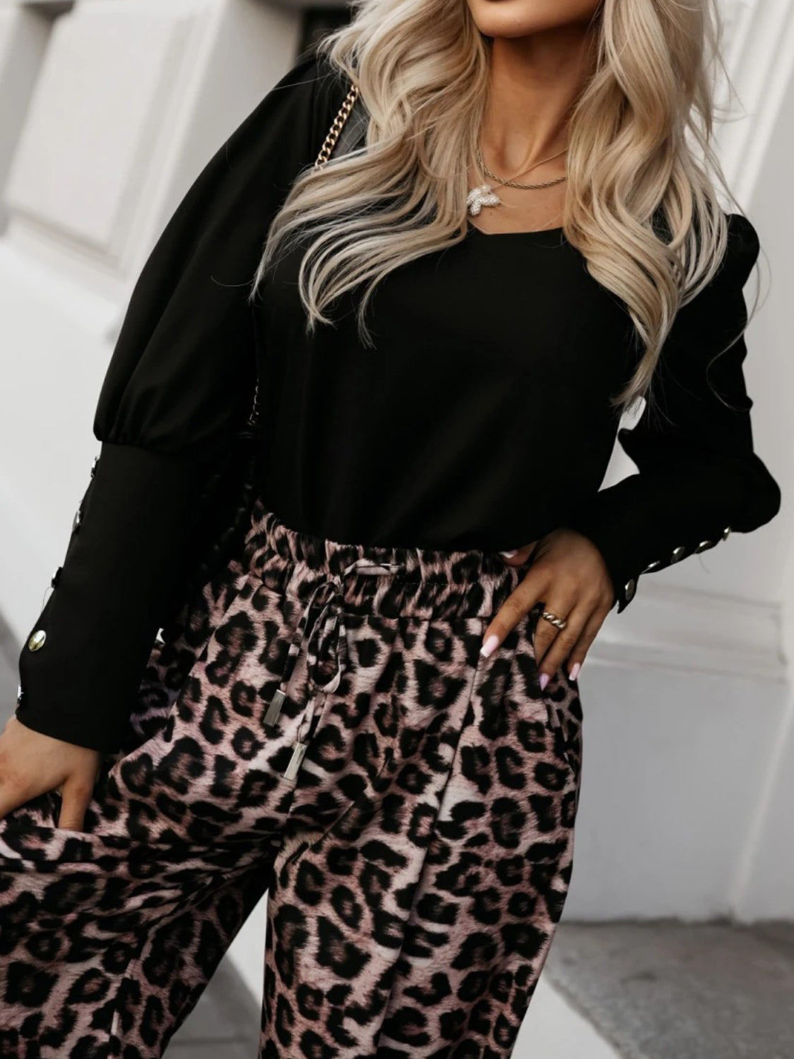 V-Neck Long Sleeve Blouse - Danielle and Jason Baker LLC - Danielle Baker's Boutique