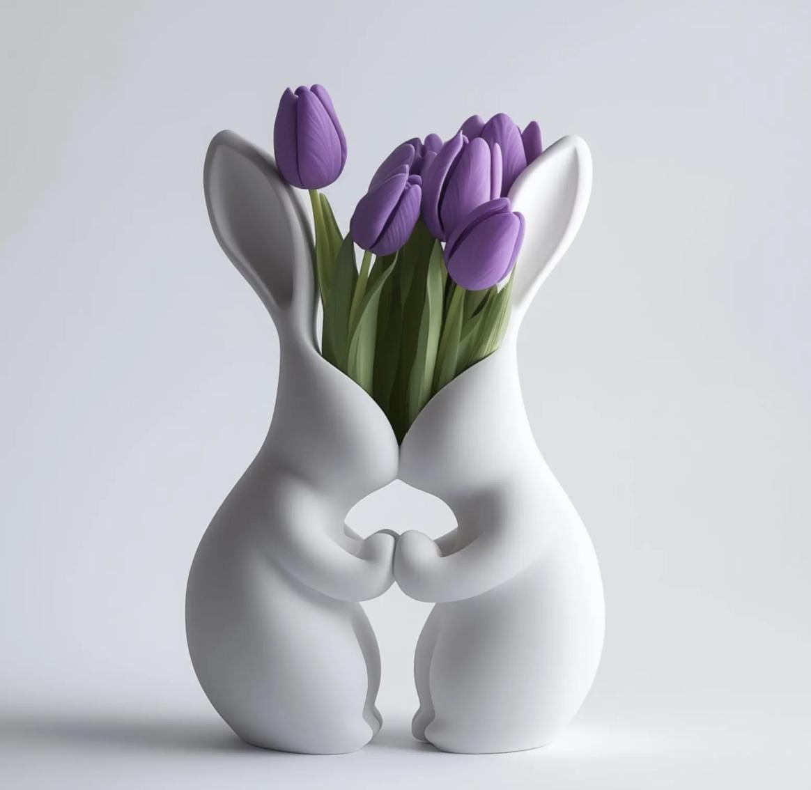 Bunny Love- Unique Decorative Vase for Home Decor - 3D Print Centerpiece