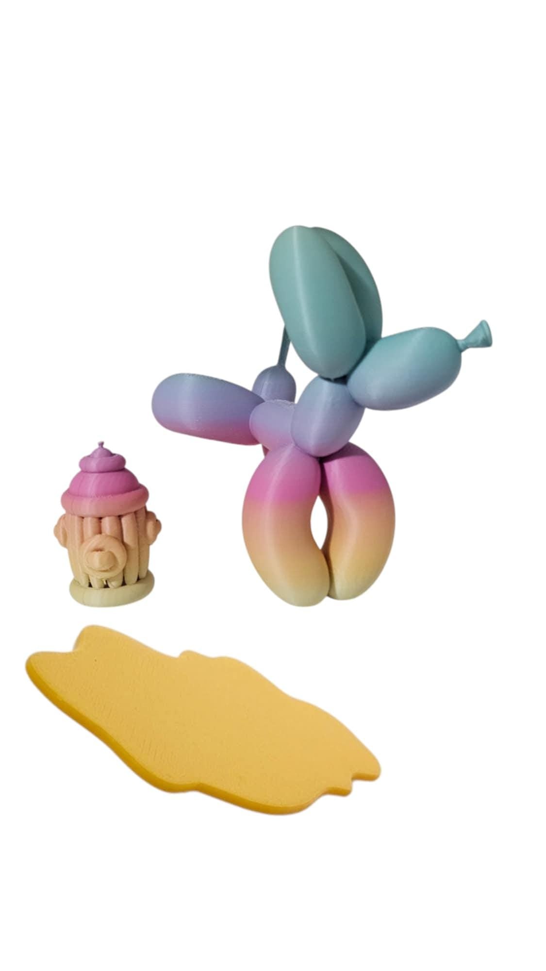 Peeing Balloon Dog Fire Hydrant Funny Figurine Statue Sculpture | The Gift | As seen on TikTok, 3D printed animal, Dog Lover, decor, gag