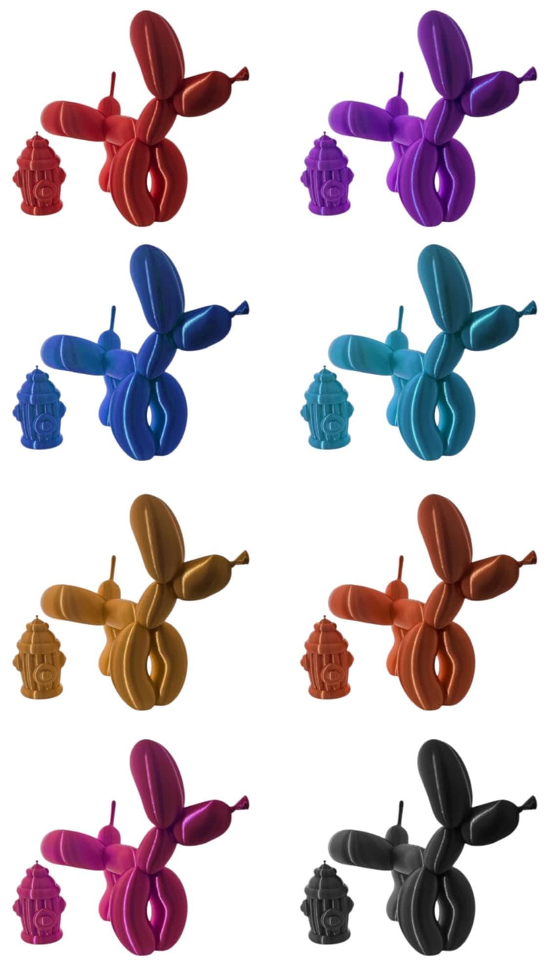 Peeing Balloon Dog Fire Hydrant Funny Figurine Statue Sculpture | The Gift | As seen on TikTok, 3D printed animal, Dog Lover, decor, gag