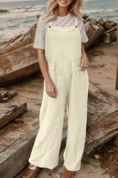 Wide Leg Front Pocket Overalls Jumpsuit - Danielle and Jason Baker LLC - Danielle Baker's Boutique