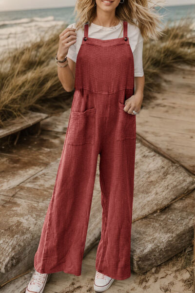 Wide Leg Front Pocket Overalls Jumpsuit - Danielle and Jason Baker LLC - Danielle Baker's Boutique