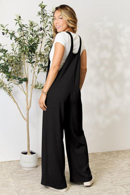 Double Take Full Size Wide Strap Overall with Pockets - Danielle and Jason Baker LLC - Danielle Baker's Boutique