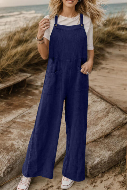 Wide Leg Front Pocket Overalls Jumpsuit - Danielle and Jason Baker LLC - Danielle Baker's Boutique