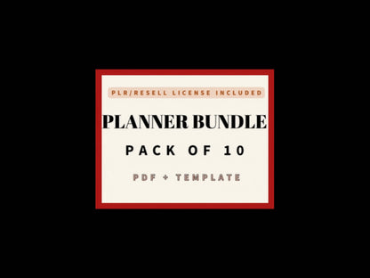 PLR Planner Bundle 10 Planners | Resell Rights Printable | Ready to Sell Templates | Planner Bundle | Edit on Canva Commercial Use