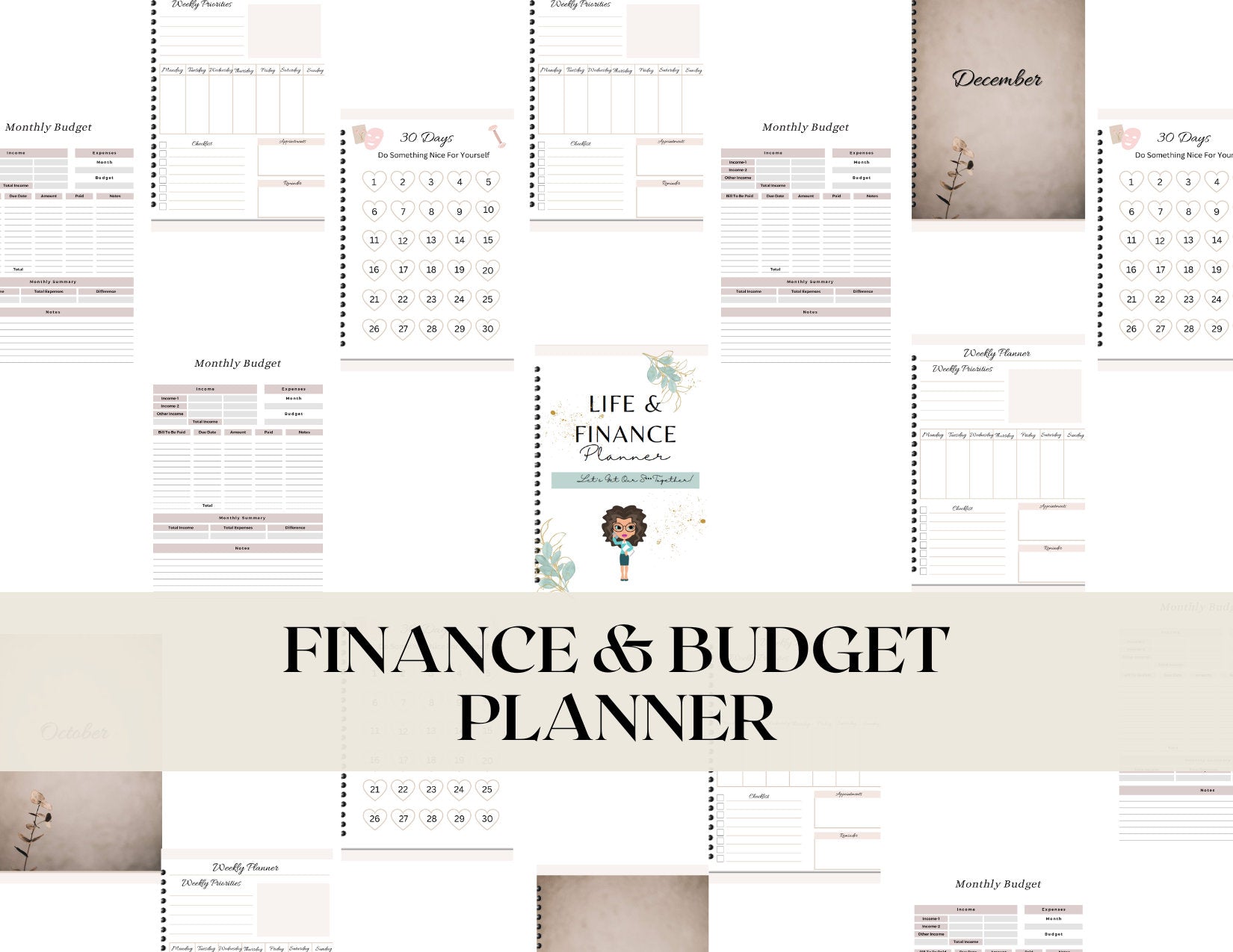 PLR Planner Bundle 10 Planners | Resell Rights Printable | Ready to Sell Templates | Planner Bundle | Edit on Canva Commercial Use