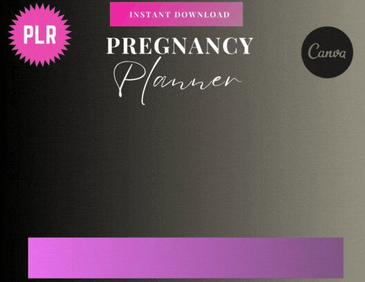 PLR Pregnancy Planner & 275 Post Partum Affirmation Cards Bundle - Private Label Rights - White Label - Resell for 100% Profit